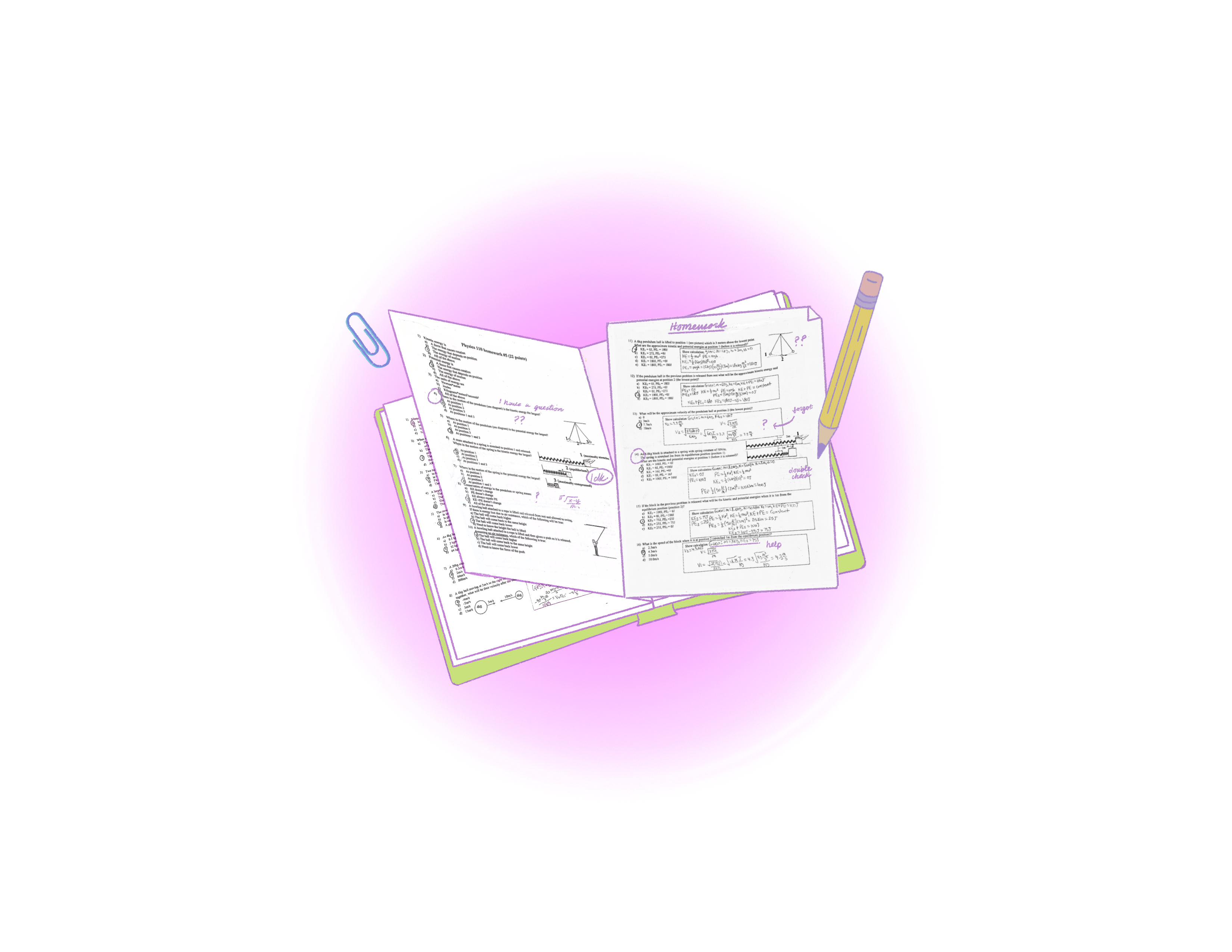 Homework guidelines illustration